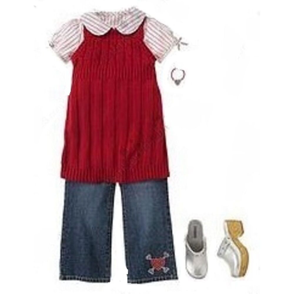 NEW Gymboree kids girls dress 5 school rock red pullover sweater tunic top shirt
